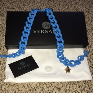 VERSACE LIMITED EDITION BLUE LA MEDUSA CHAIN STRAP